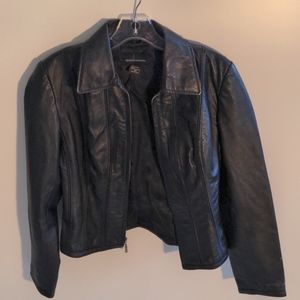 Black leather jacket